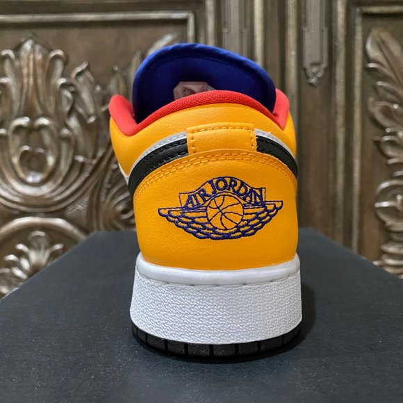 Nike Air Jordan 1 Low (GS) Royal Yellow - Youth 6/Women's 7.5/Men's 6 - Picture 3 of 12